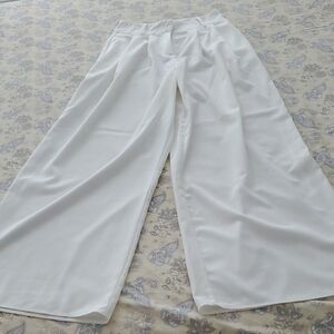 Elegant White Wide-Leg Pants